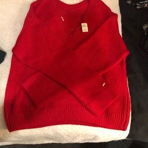New Victoria secret red sweater size large